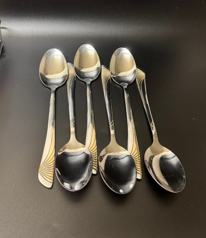 A9- 6-Piece Stainless Steel Table Spoon Set – Premium Wing Design