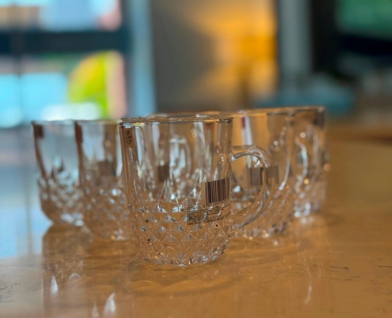 R8 Glass Tea & Coffee Cups – Set of 6