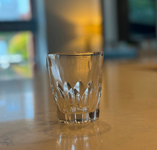 R13 Clear Glass Tumblers – Patterned Base, 300ml (Set of 6)