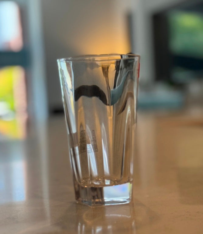 R16 Clear Glass Tumblers – Patterned Base, 350ml (Set of 6)