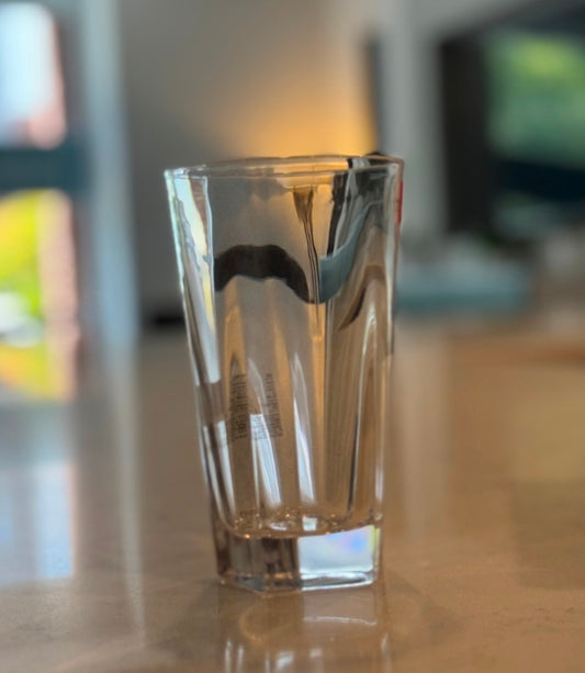 R16 Clear Glass Tumblers – Patterned Base, 350ml (Set of 6)