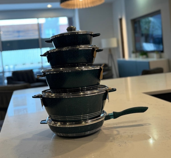 S1G – 10 Pieces Non-Stick Cookware Set in Vibrant Green