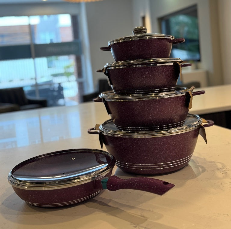 S1P – 10 Pieces Non-Stick Cookware Set in Vibrant Purple