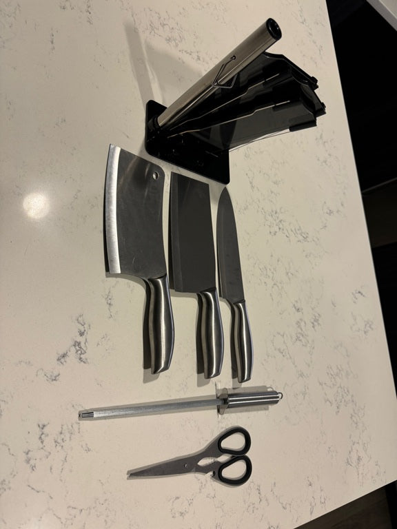 V4 – 6 Pieces Kitchen Knife Set with Holder Stand | Stylish & Functional