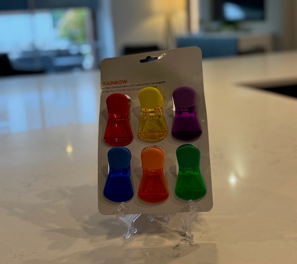 F38 – 6 Pieces Bag Clip Set in Vibrant Colors