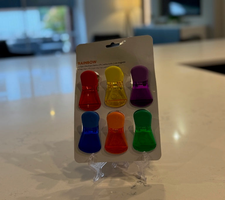 F38 – 6 Pieces Bag Clip Set in Vibrant Colors