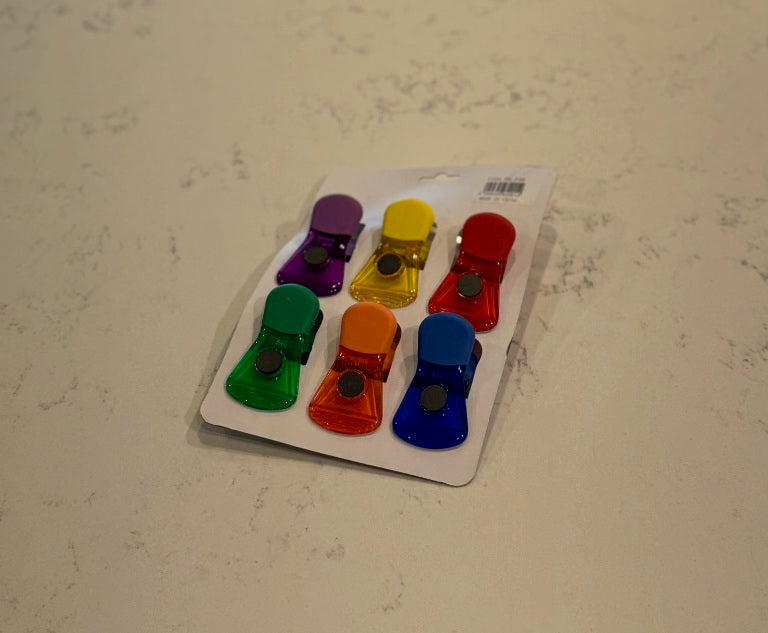 F38 – 6 Pieces Bag Clip Set in Vibrant Colors