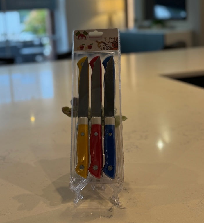 V2 – 6 Pieces Kitchen Knife Set | Vibrant Colors, Budget-Friendly & Reliable